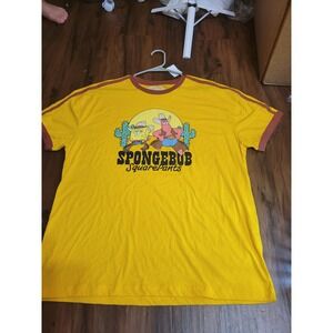 SpongeBob Squarepants Cowboy Graphic T-Shirt Nickeloden Adult Large